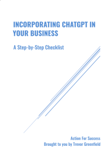 Incorporating ChatGPT in your business